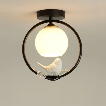 Современный скандинавский коридор Потолочный светильник Входная гардеробная Коридор Бар Балконная лампа Креативный потолочный светильник с птицей